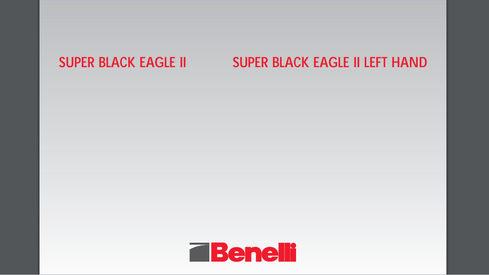 Benelli Super Black Eagle II Manual 0.00